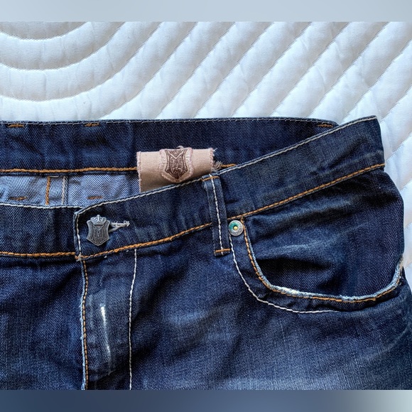 New Monarchy British Flags Embellished  Denim Jeans Men's Size 40 - Picture 7 of 12